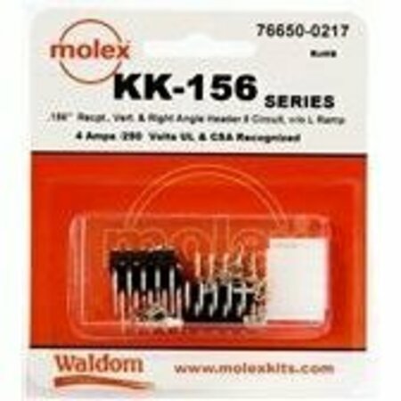 MOLEX Headers & Wire Housings Kk-156 Kit No Ramp V & Ra Hdr Rec 5Ckt 766500217